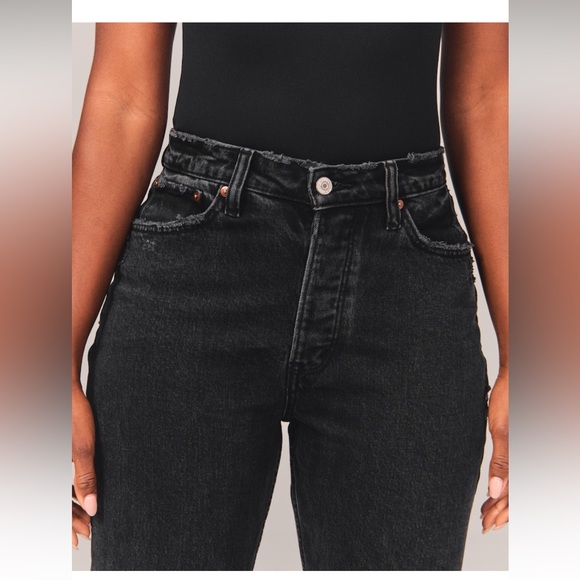 NWT Abercrombie&Fitch High Rise Curve Love Dad Jean - Picture 8 of 8